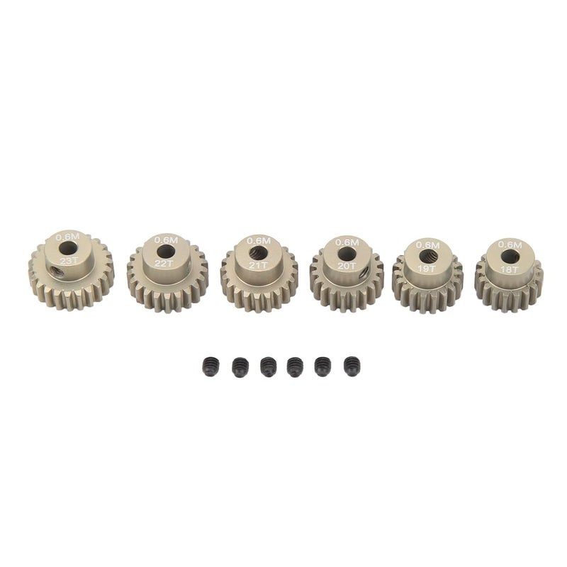 Aluminum Alloy RC Pinion Gear Set 18T 19T 20T 21T 22T 23T Metal Motor Gear Kit - Image 1